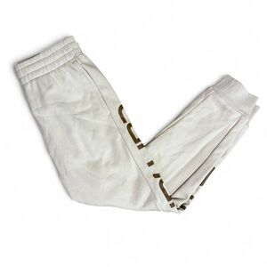 Carhartt Beige Sweatpants with Brown Lettering